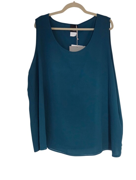 Marina Rinaldi Tops - Persona By Marina Rinaldi Dark Teal Baltico Sleeveless Lined Blouse Size 20W 29